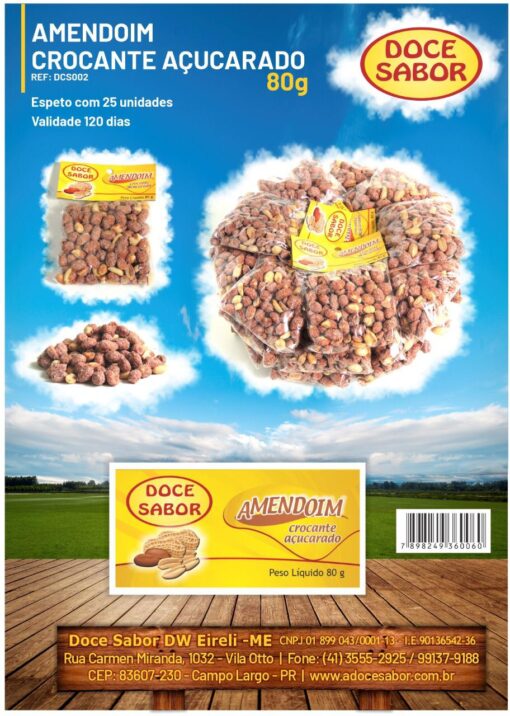 Amendoim Crocante Açucarado 80g
