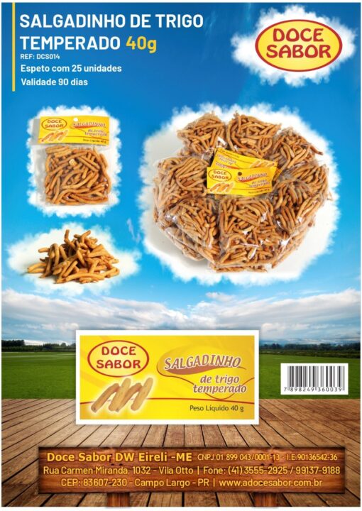 Salgadinho de Trigo Temperado 40g