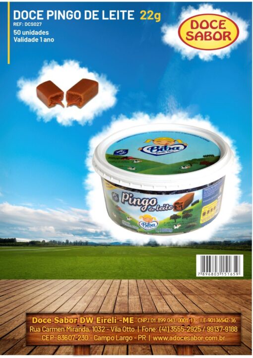 Pingo de Leite 22g (Pote 1,100 kg)